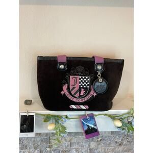 vintage juicy couture embroidered velour bag